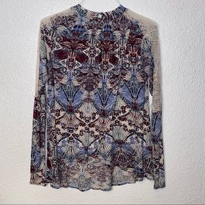 Free People blouse size small Womens keyhole back high low design
